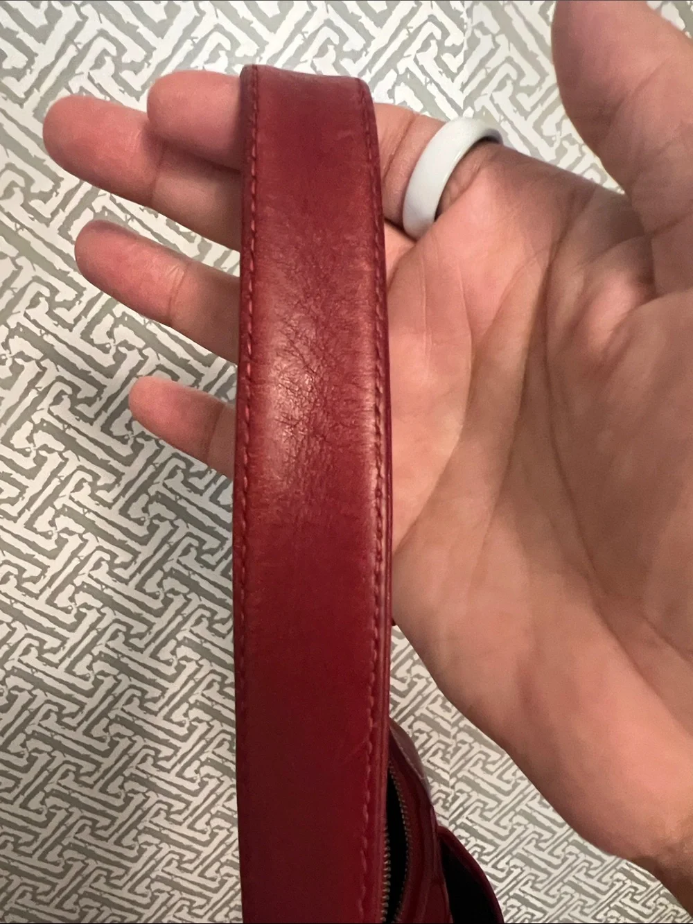 Vintage Coach Hamptons Clip Hobo – Red Signature C – Style 8K03